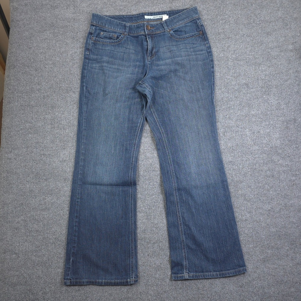DKNY Jeans Womens 16 Blue‎ Soho Bootcut Dark Wash Denim Stretch Casual Classic